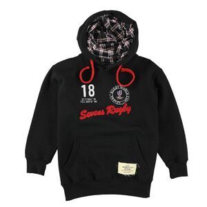Rugby World Cup Sevens Boys Sevens 18 Hoodie Sweatshirt, Black, NWT